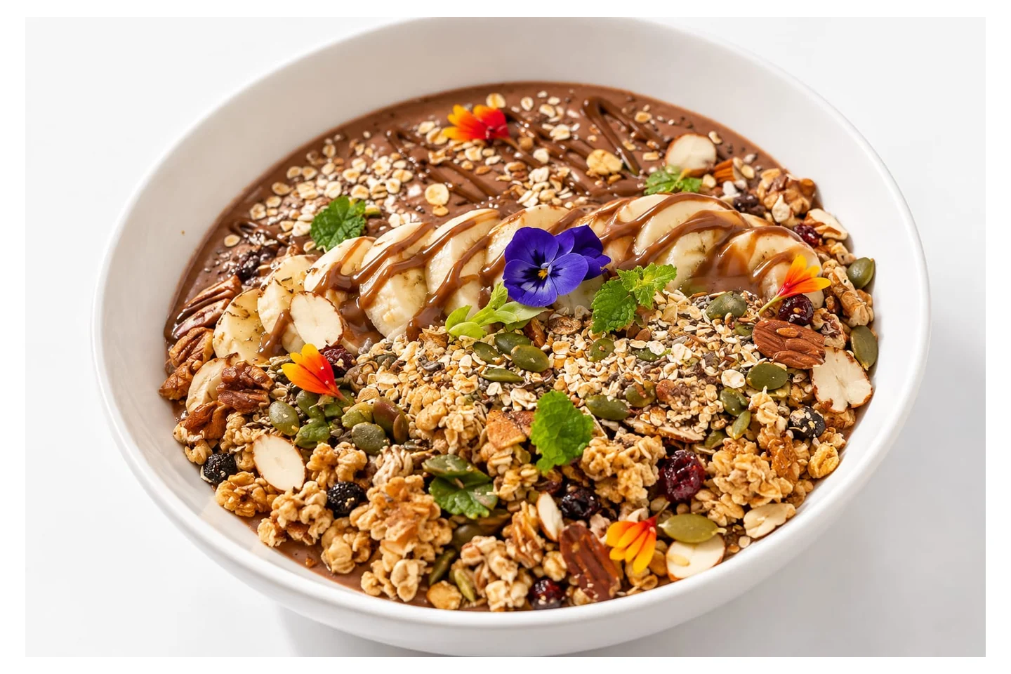 Nutella Banana Crunch Smoothie Bowl