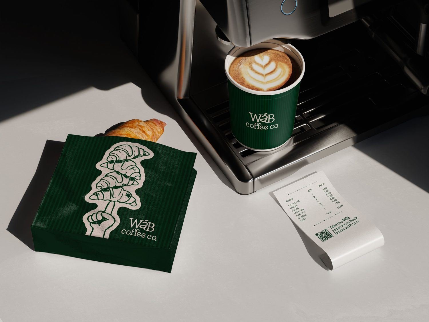 Napkin and latte